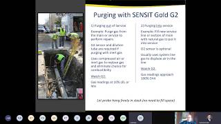 SENSIT Tailgate Training   Purging Natural Gas using SENSIT G2