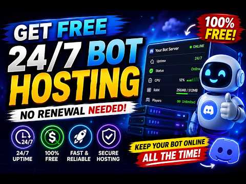 FREE 24/7 Discord Bot Hosting (2026) 🔥 No Credit Card | No Renewal | Keep Your Bot Online Forever
