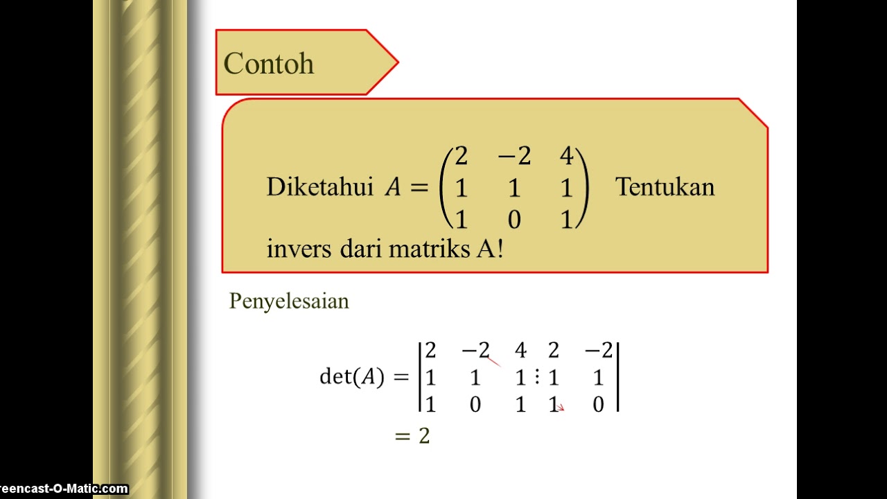 Menghitung Invers Matriks 3x3