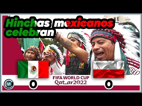 Hinchas mexicanos celebran eufóricos el empate entre el Tri y Polonia