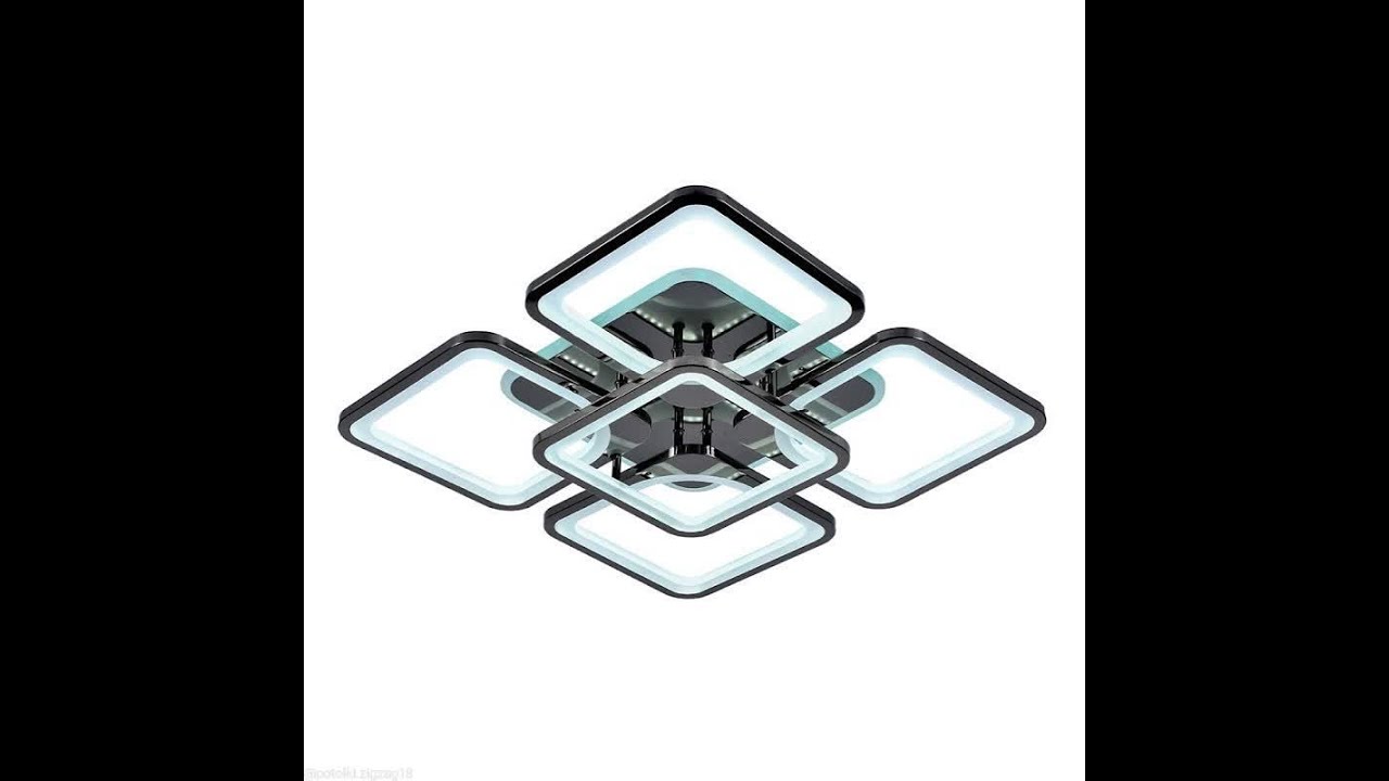 установка светодиодной люстры - YouTube