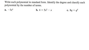 7th TAP, section 7.1 - Adding and Subtracting Polynomials
