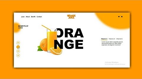 Juice landing pages design, HTML CSS tutorial, Web design