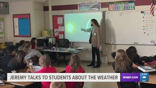 Stormtracker 16 Meteorologist Jeremy Lewan Visits Swiftwater Intermediate School