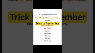 Trick to remember cell organelles #biologyatfingertips #biologytricks #ncert #science #easylearning
