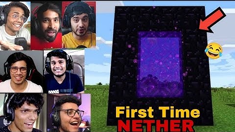 Indian gamers react to building a NETHER PORTAL for the first time 😱 | Minecraft |