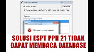 espt pph 21 tidak dapat membaca database begini solusinya