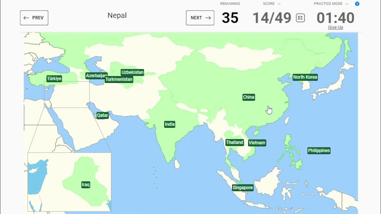 Sporcle Find The Countries Of Asia No Map 