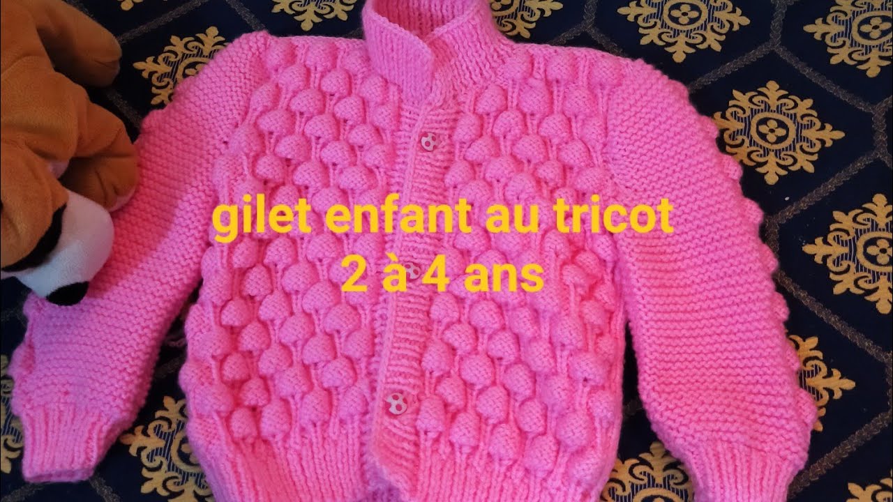 tricoter un gilet facile pour fillette
