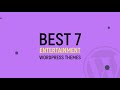 Best 7 entertainment and music wordpress themes 2019  template7