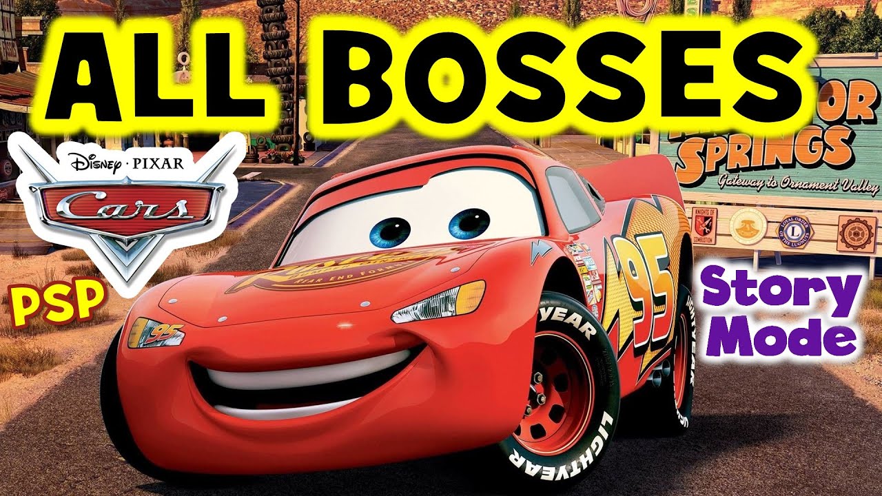 Disney Pixar Cars PSP ALL BOSSES - (NO COMMENTARY GAMEPLAY) Story Mode All Boss Races