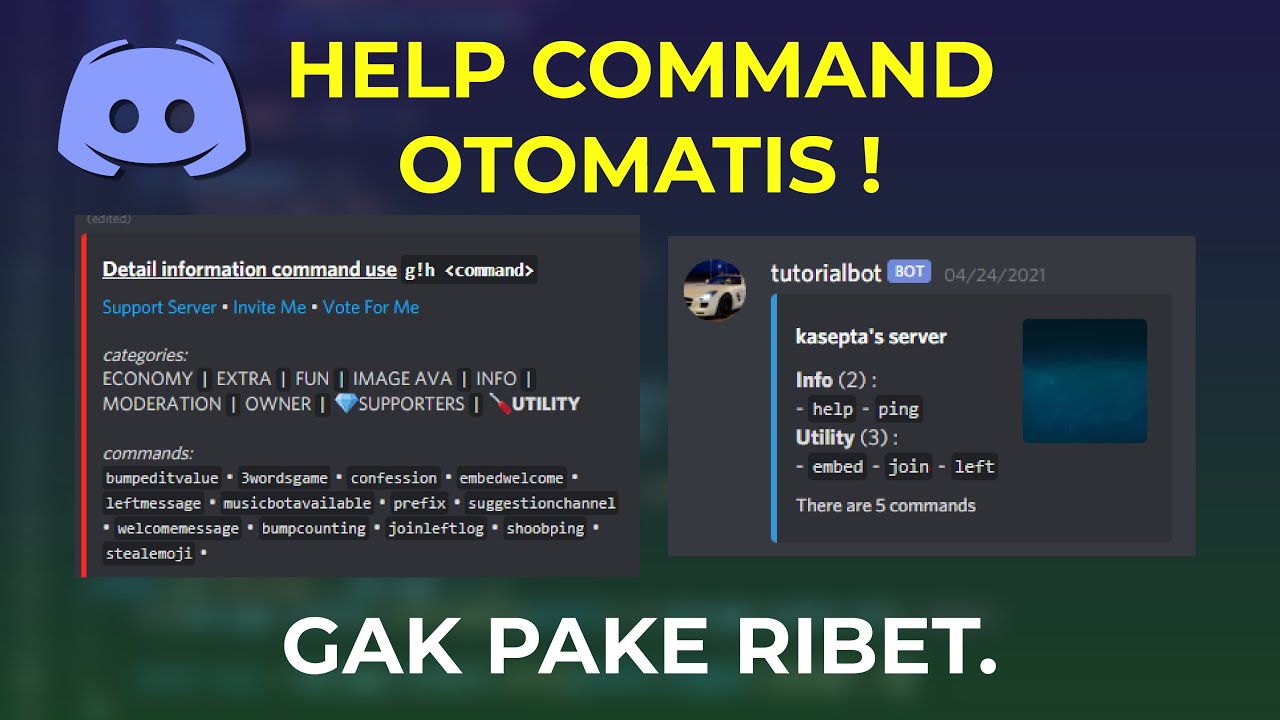 Help Menu bot discord masih manual? Coba ikuti cara ini ! Serba ...
