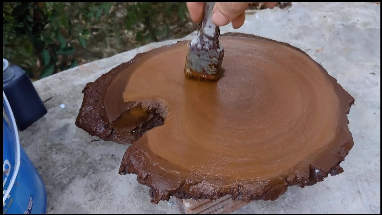 make wood pieces with cement and sand - YouTube