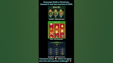 ChatGPT vs Grok vs DeepSeek AI: Who Built the Most Beautiful #slotmachine? 🎰🤖in HTML Christmas theme