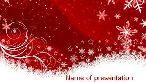 Snowflake Blizzard PowerPoint Template by PoweredTemplate.com