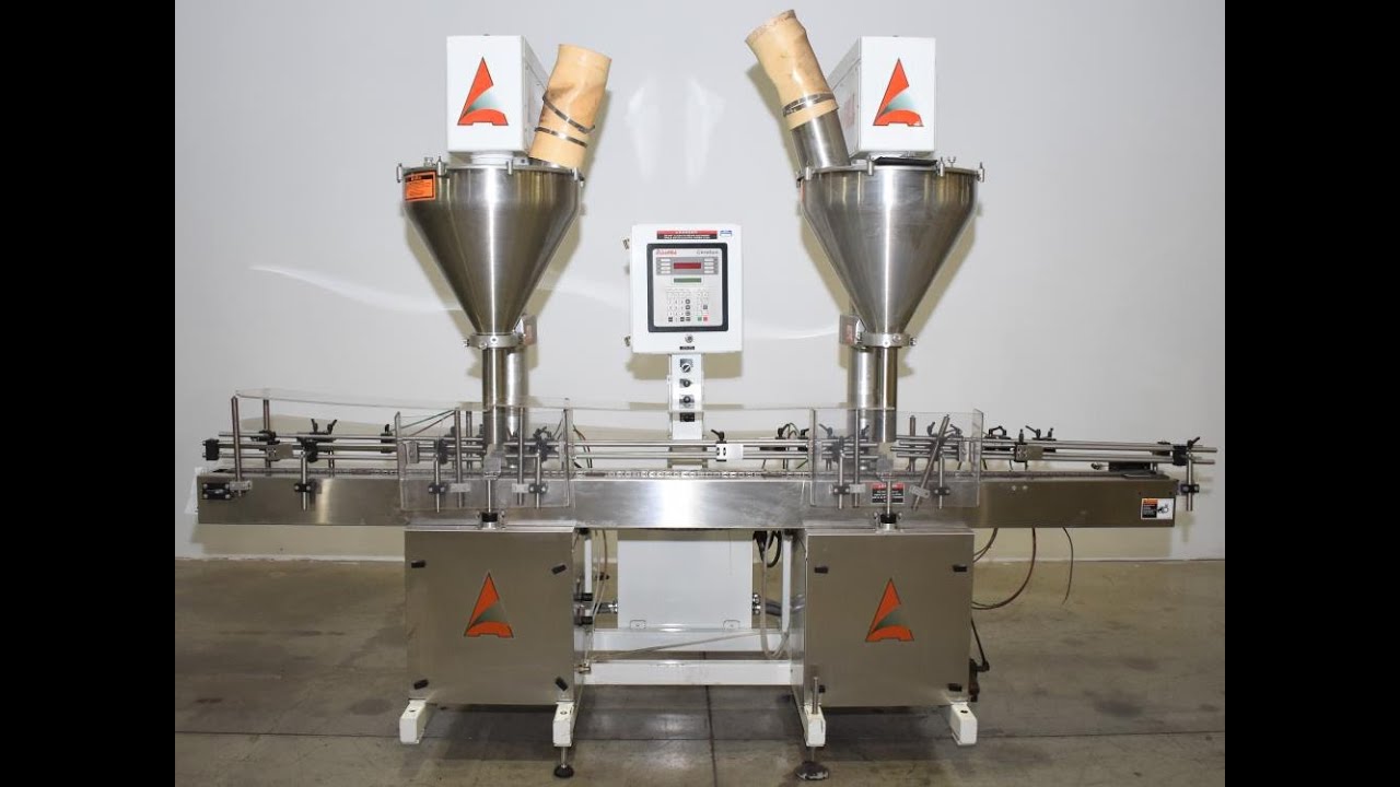 All Fill Model DHAA-400 Dual Head Automatic Inline Auger Filler - Stock