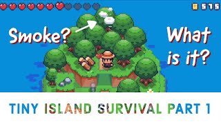 What’s that smoke? Secrets and tips. Tiny Island Survival walkthrough part 1 screenshot 2