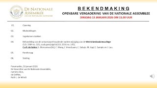 13 JANUARI 2026 - OPENBARE VERGADERING VAN DE NATIONALE ASSEMBLEE