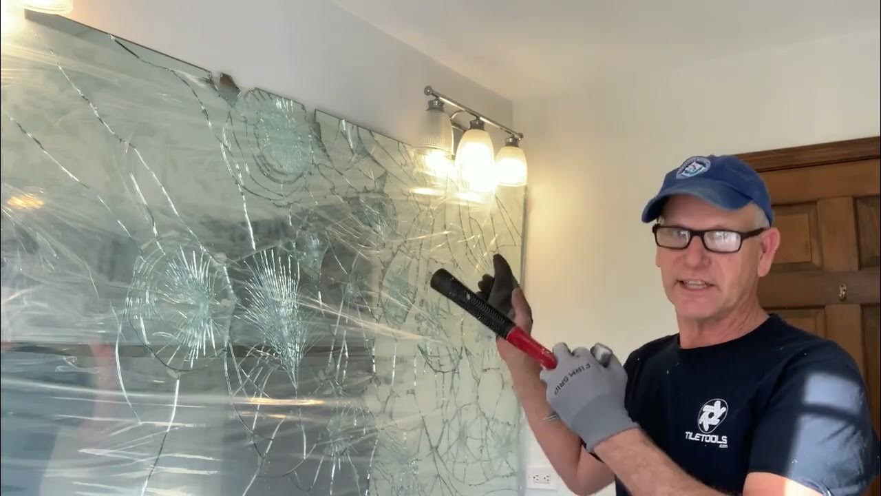Large mirror removal - safely - YouTube