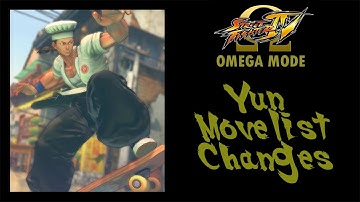 USFIV: Omega Mode - Yun Move List Changes