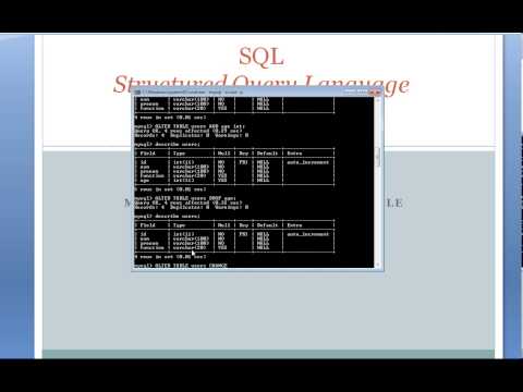 modifier la structure d&rsquo;une table SQL
