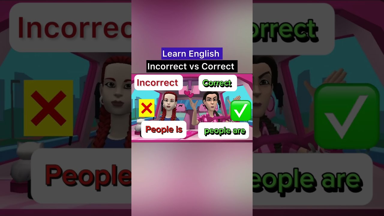 Incorrect To Correct English Learn Grammar For Beginners Shortvideo