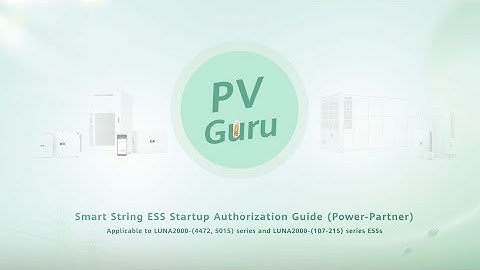 (English) PV Guru - Smart String ESS Startup Authorization Guide (Power-Partner)