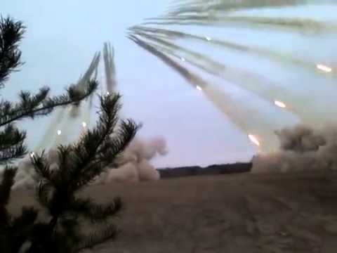Ukraine War War in Donbass Launch BM 21 Grad Rocket System Rocket ...