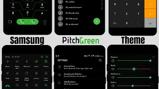 Samsung Custom Dark Theme : PitchGreen Edition 2018! No Root screenshot 1