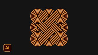 Twisted Lines, Intertwined Pattern | Adobe Illustrator Tutorial