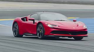 The new ferrari sf90 supercar -- first plug-in hybrid from prancing
horse packs nearly 986 hp thanks to a 4.0-liter turbocharged v8 and
three elec...