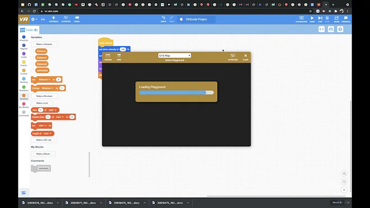 VEXcode VR Grid Map Spiral Level 1