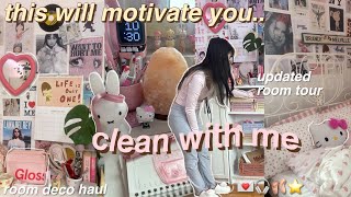 🧸🎀 DEEP CLEAN with me + updated ROOM TOUR -new decor, organizing, new year reset (this is ur sign..) screenshot 3