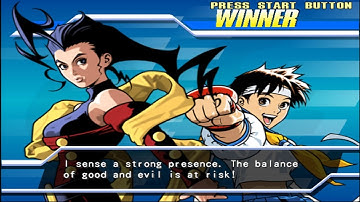 Capcom Fighting Evolution - Sakura/Rose - Arcade Mode Playthrough