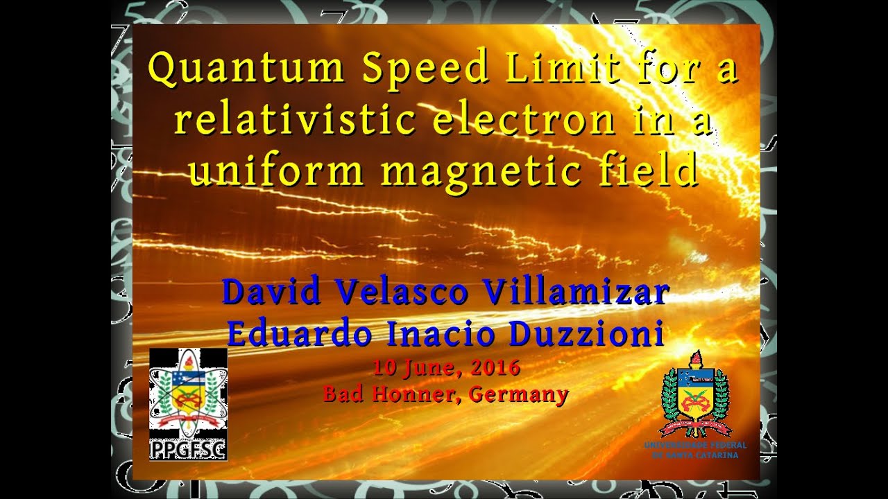 Presentation at the Quantum Speed Limit Seminar - YouTube