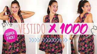 Vestido multiposición muy fácil con 4 rectángulos de tela! - DIY infinity dress