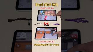 iPad PRO M5 vs SAMSUNG Tri-Fold😈 PUBG DP-28 vs FREEFIRE EVO SVD vs Real vs Cartoon #shorts #bgmi