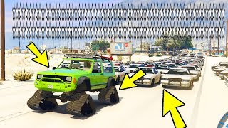 GTA 5 МОДЫ 133 ЗВЁЗД РОЗЫСКА !! ГАНГСТЕР УГНАЛ ДЖИП НА ГУСЕНИЦАХ И УСТРОИЛ ПОГОНЮ ОТ ГЛУПЫХ КОПОВ...