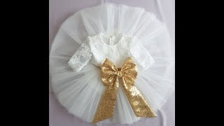 картинка: как сшить платье ,платье из кружева с прозрачной спинкой ч.2/ How to sew a baby dress p.2