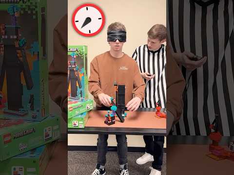 Building LEGO Minecraft Blindfolded