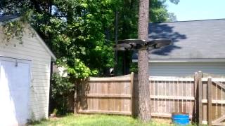 Flying AR drone in back yard