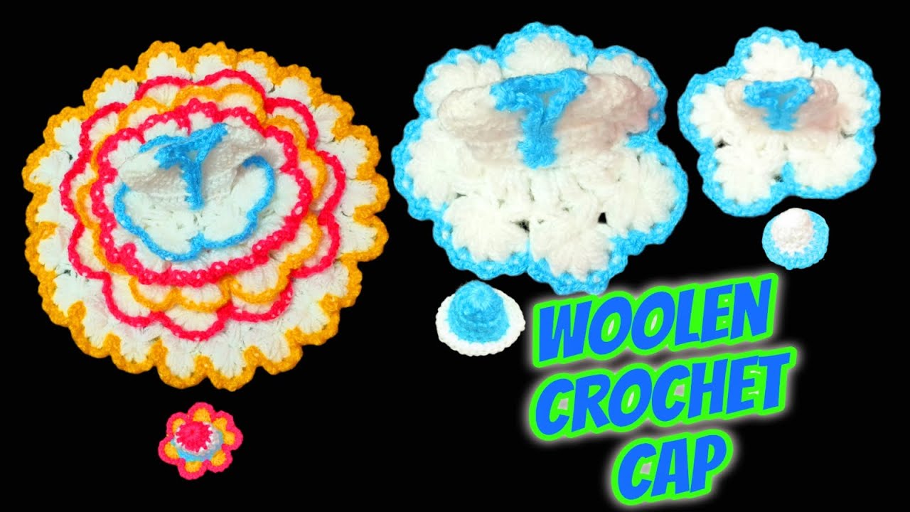 Woolen crochet cap for Laddu Gopal Ji 🧶🪡