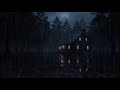 Rainfall and Low Thunder Near a Forest Cabin | Relax and Sleep Naturally