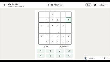 LinkedIn Mini Sudoku #58 Worms | Today