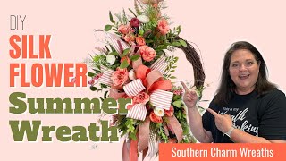 Easy Diy Silk Flower Grapevine Wreath For Mother&#39;s Day!