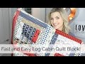 Beginner Log Cabin Quilt Block Tutorial
