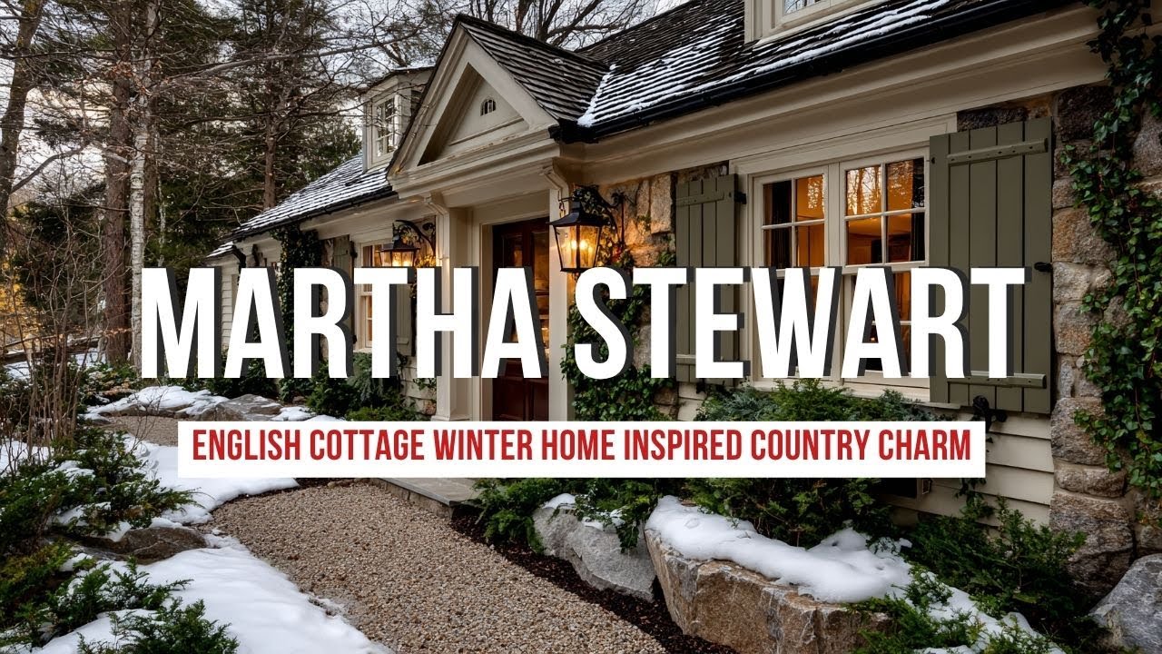 English Cottage Winter Home Inspired by Martha Stewart s Heritage Country Charm
