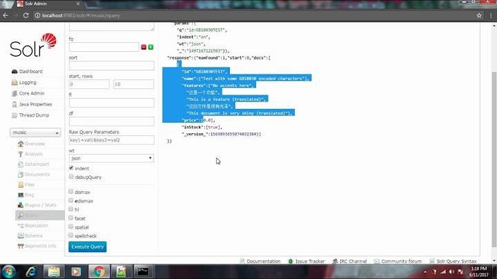 Solr Indexing Sample Docs to solr core and searching with various filter query options