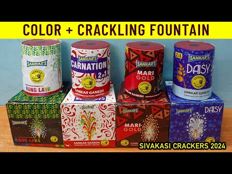 Color Crackling Fountain | Sankar Ganesh Fireworks | Sivakasi Crackers 2024