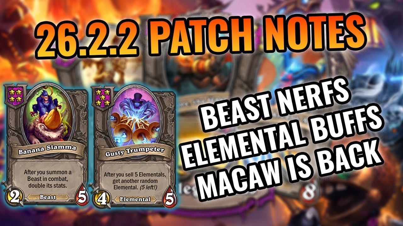 Notas do patch 26.2.2 - Hearthstone